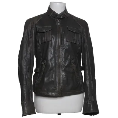 Leather jacket (Brown) from Gipsy Cotton, Leather, Polyester