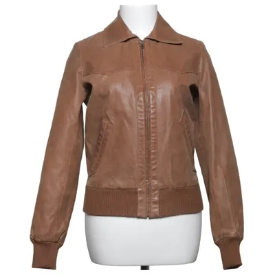 Läderjacka (ARETHA) från Bik Bok Skinn, Polyester