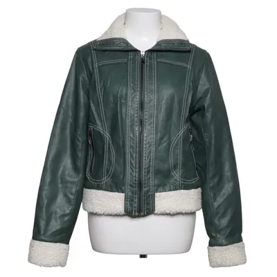 Shearlingjacka (Grön, Vit) från Miss Swan Polyester, Polyuretan