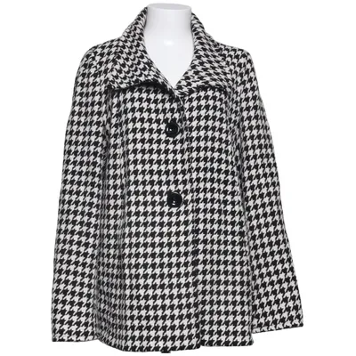 Coat (Black, White) from Un Jour Ailleurs Wool