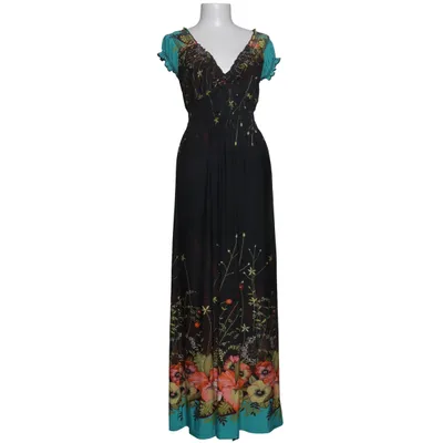 Maxi dress (Black, Multicolored) from Boco Elastane, Polyester