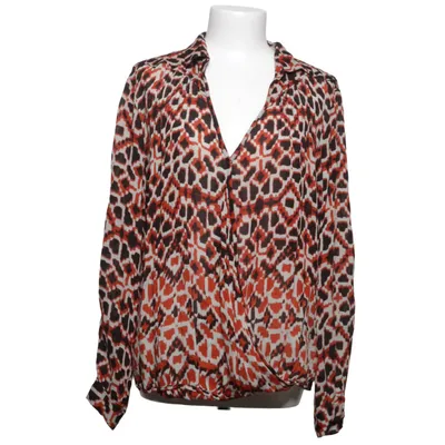 Slå-om bluse (Hvid, Sort, Orange) fra Charlie Joe Viscose