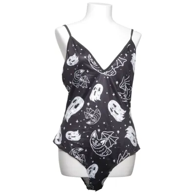 Badedragt (Sort, Hvid, Flerfarvet) fra Shein Curve Elastan, Polyester