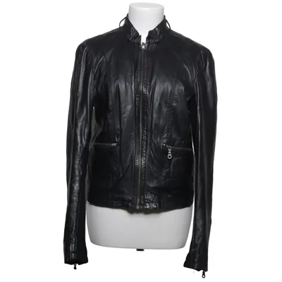 Jacke (Schwarz) von BZR by Bruuns Bazaar Acryl, Baumwolle, Leder, Polyester