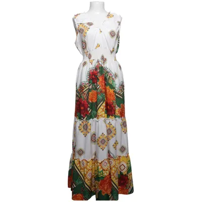 Robe longue (Blanc, Multicolore) de Monte Cervino Élasthane, Polyester, Viscose