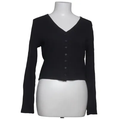 Strickjacke (Schwarz) von Levi Strauss & Co Baumwolle, Elasthan, Modal, Polyester