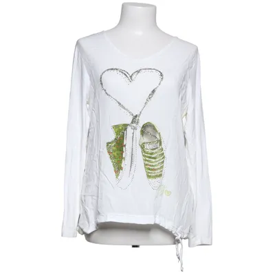 T-shirt à manches longues (Blanc, Vert) de Liberty Woman Élasthane, Viscose