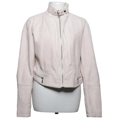 Biker jacket (Beige) from Voyelles Elastane, Polyester