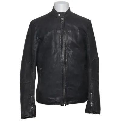 Lederjacke (Schwarz) von Tigha Baumwolle, Leder, Polyester