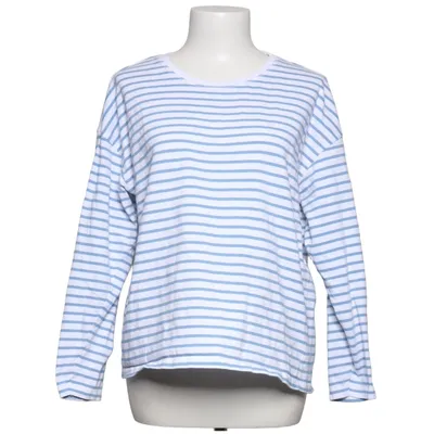 Long sleeve T-shirt (Blue, White) from Stradivarius Cotton