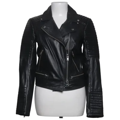 Biker jacket (Black) from Cigno Nero Cotton, Leather, Polyester