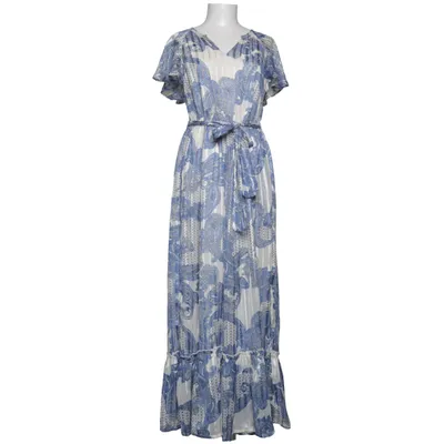 Maxi jurk (Blauw, Wit, Meerkleurig) van Niza Polyester