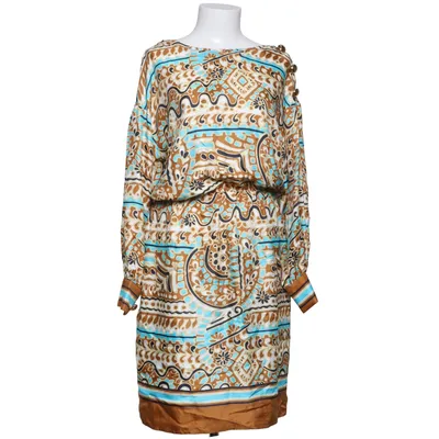 Robe (Marron, Bleu, Blanc) de Luisa Spagnoli Acétate, Soie, Viscose