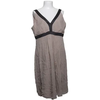 Dress (Beige, Black) from 123 Polyester, Silk