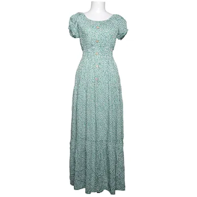 Långklänning (Grön, Vit, Flerfärgad) från Caramelle Elastan, Viskos