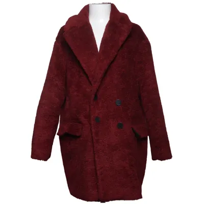 Coat (Red) from Zara Basic Outerwear Acrylic, Polyester, Wool