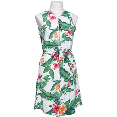 Jurk (Wit, Groen, Meerkleurig) van Miss Sara Elastaan, Polyester