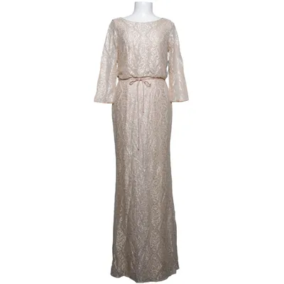 Maxi dress (Beige) from Jessica Howard Metallic fiber, Nylon, Polyester, Viscose