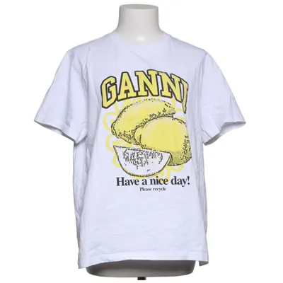 T-shirt (White, Yellow) from Ganni Organic cotton