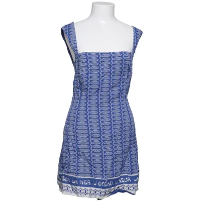 Jurk (Blauw, Wit) van H&M Katoen, Polyamide, Viscose