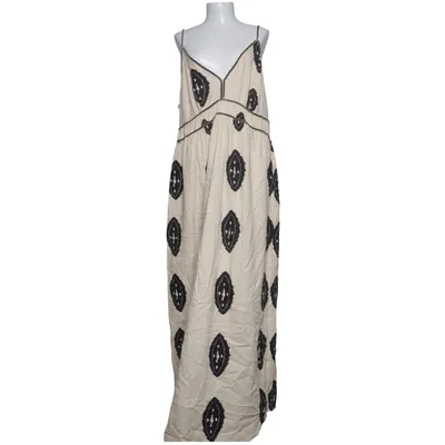 Maxikleid (Beige, Schwarz) von Bonprix Leinen, Viskose