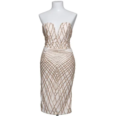 Cocktail dress (White, Gold) from TFNC London Polyester