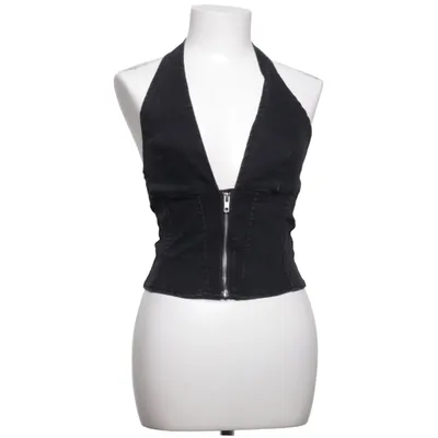 Neckholder Top (Schwarz) von Missguided Baumwolle, Elasthan, Polyester, Viskose