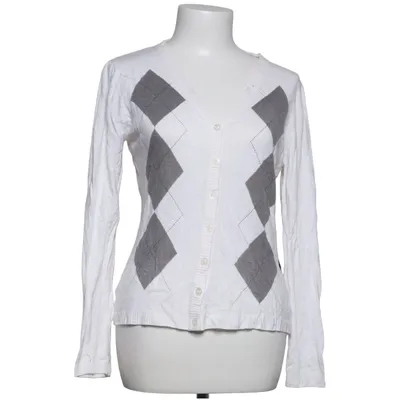 Cardigan (White, Gray) from Ebelieve Cotton, Elastane, Viscose, Wool