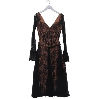 Kjole (Sort, Beige) fra House of CB Elastan, Polyamid, Polyester, Viscose