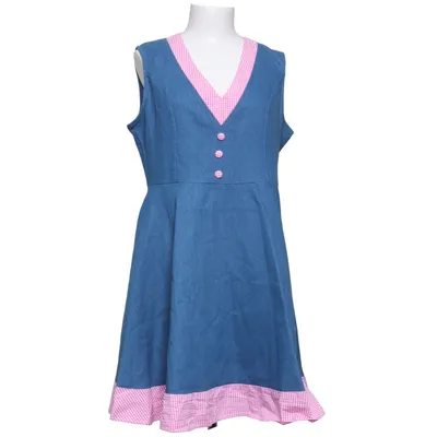 Denim dress (Blue, Pink, Multicolored) from Banned Retro Cotton, Elastane, Polyester
