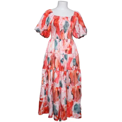 Långklänning (Rosa, Röd, Flerfärgad) Bomull, Polyester