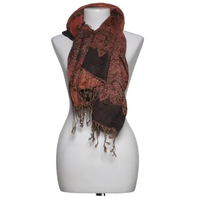 Sjaal (Rood, Zwart, Meerkleurig) van Pashmina Zijde
