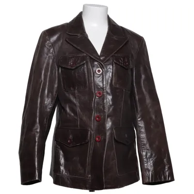 Läderjacka (Brun) från Friends Skinn, Polyester