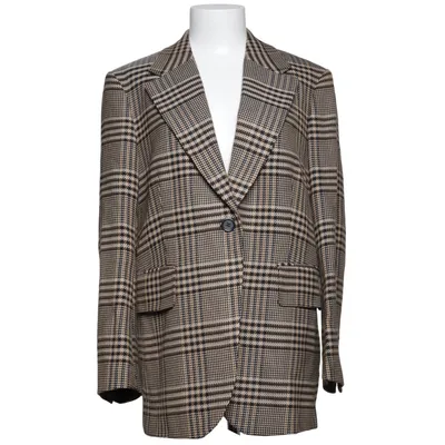 Kavaj (Beige, Svart, Flerfärgad) från Arket Polyester, Viskos, Ull