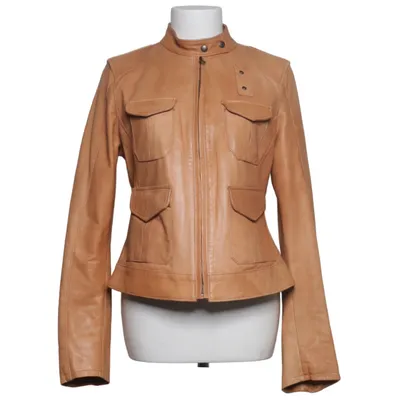 Leren jack (Bruin) van Lutian Leer, Viscose