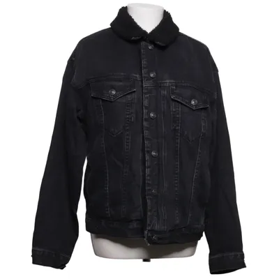 Gefütterte Jeansjacke (Schwarz) von ASOS Denim Acryl, Baumwolle, Polyester
