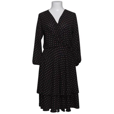 Slå-om-kjole (Sort, Brun) fra Salko Acetat, Elastan, Polyester, Viscose