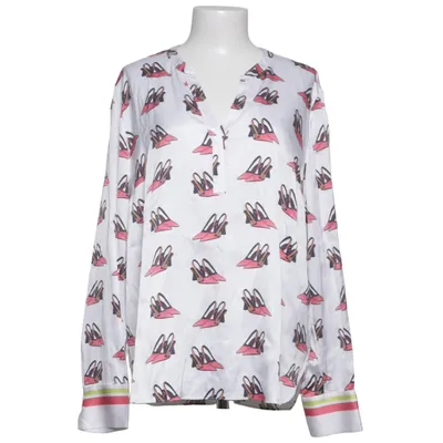 Blouse (Wit, Meerkleurig) van Herzen´s Angelegenheit Elastaan, Zijde
