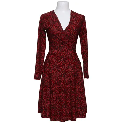 Wrap dress (Red, Black) from Caliente Polyester