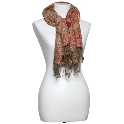 Scarf (Red, Green, Beige) from Cashmere Cashmere, Silk