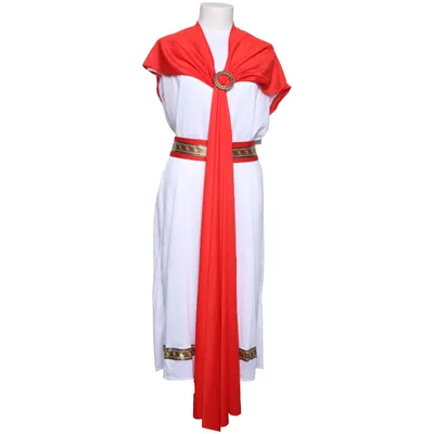 Maskeradkläder (Vit, Röd, Guldfärgad) Polyester