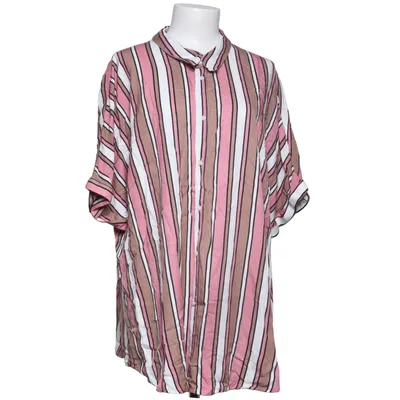 Short sleeve shirt (Pink, Brown, White) from Aprico Viscose