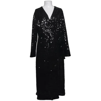Omlottklänning (Svart, Silverfärgad) från H&M Elastan, Polyester