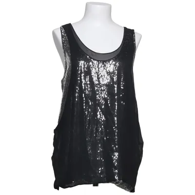 Débardeur (Noir, Argent) de Jimmy Choo for H&M Polyester, Soie
