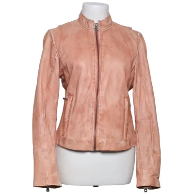Leather jacket (Beige) from Gipsy Cotton, Leather, Polyester