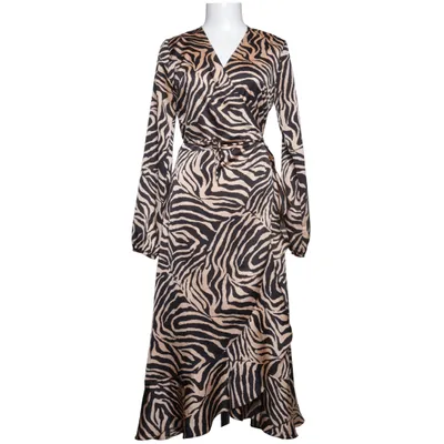 Omlottklänning (Beige, Svart) från Neo Noir