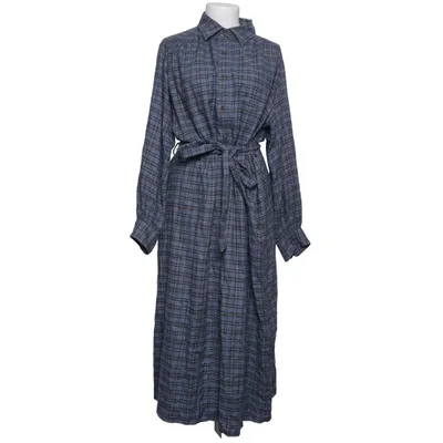 Skjortekjole (Blå, Brun) fra Uniqlo Akryl, Bomuld, Lyocell, Viscose