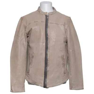 Leren jack (Beige) van Freaky Nation