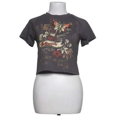 T-shirt (Gris, Multicolore) de Romwe Coton, Polyester