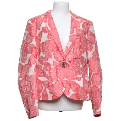 Blazer (Pink, Hvid) fra Escada Bomuld, Polyester, Silke